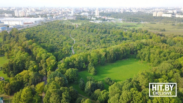 Лошицкий парк с высоты. Минск.